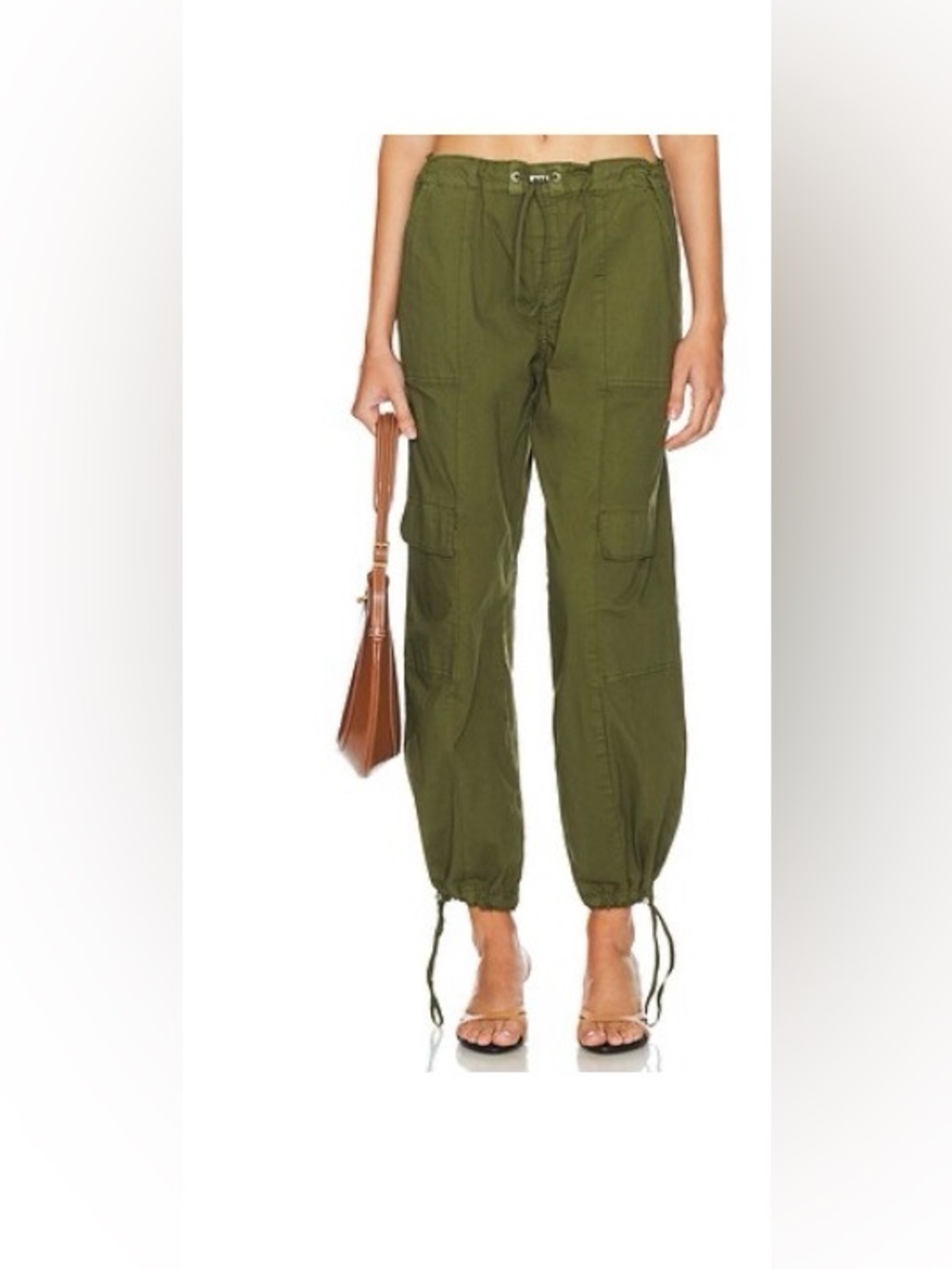 Hudson CypressJeans Olive Cargo Joggers with Ankle Ties
